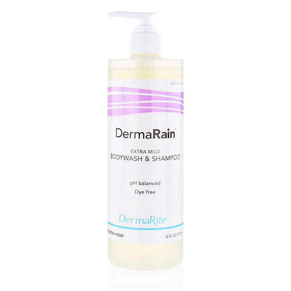 DermaRain� Shampoo and Body Wash 16 oz. Pump Bottle-Shampoo and Body Wash DermaRain� 16 oz. Pump Bottle Scented