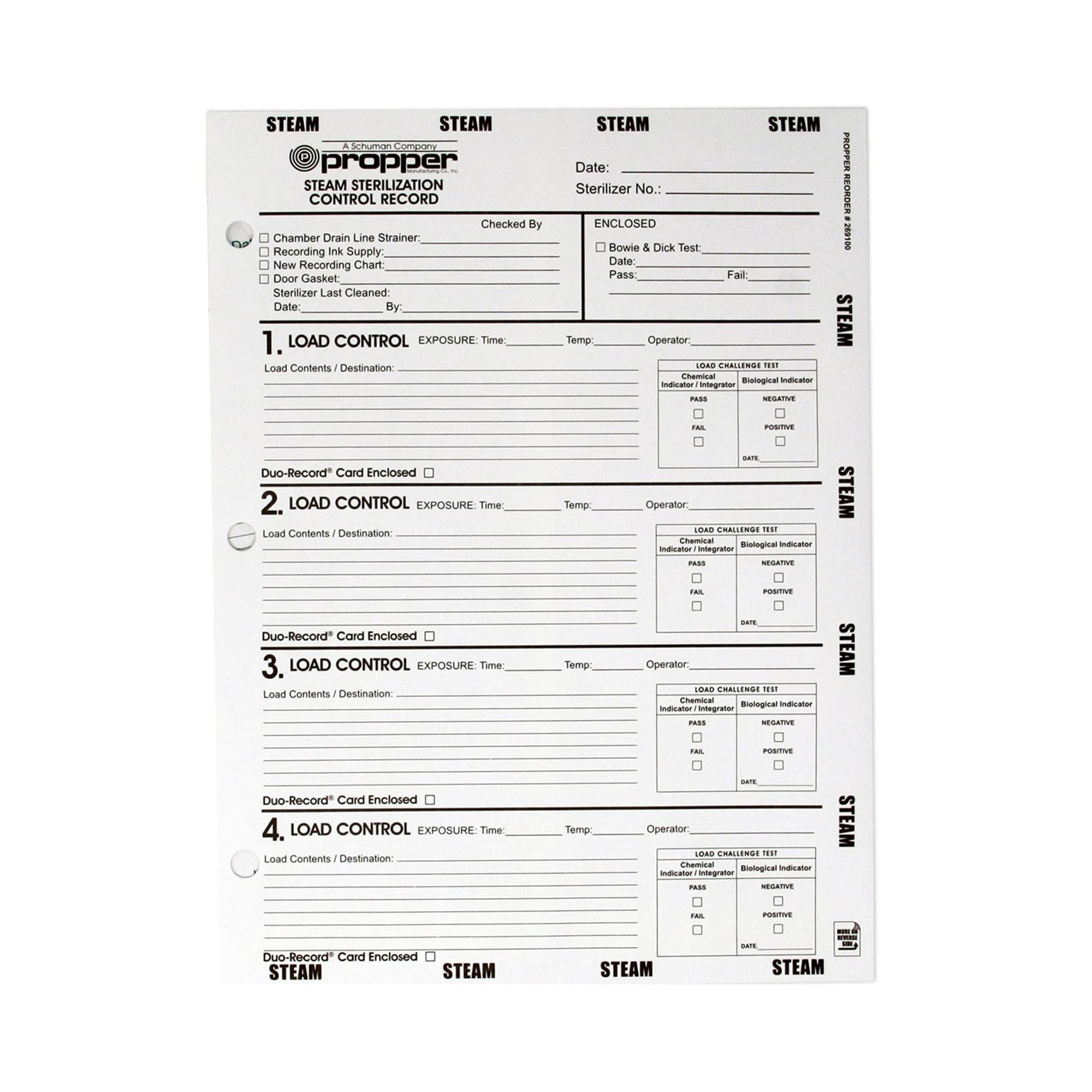 Duo-Record Sterilization Record Envelope-Sterilization Record Envelope Steam