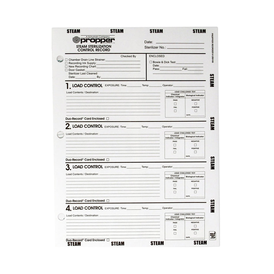Duo-Record Sterilization Record Envelope-Sterilization Record Envelope Steam