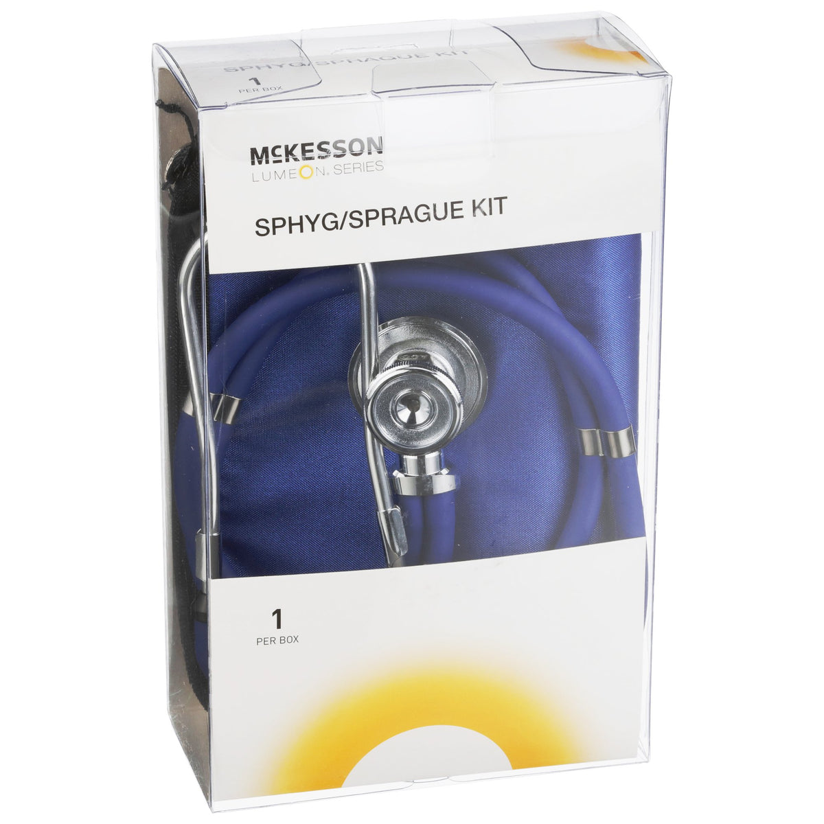 McKesson Lumeon Aneroid Sphygmomanometer/Sprague Kit-Reusable Aneroid / Stethoscope Set McKesson Brand 23 to 33 cm Adult Cuff Dual Head Sprague Stethoscope Pocket Aneroid