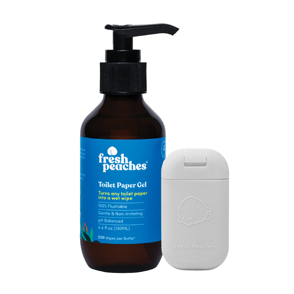 Fresh Peaches Toilet Paper Gel Starter Set, Gray-Toilet Paper Gel Starter Set Fresh Peaches For Toilet Paper