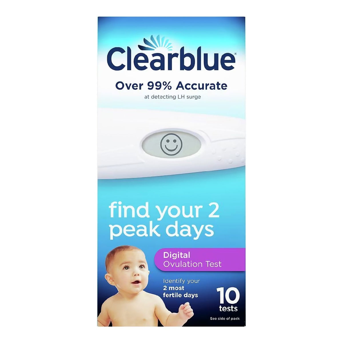 Clearblue Digital Ovulation Test-Reproductive Health Test Kit Clearblue Digital Ovulation Test 10 Tests CLIA Waived