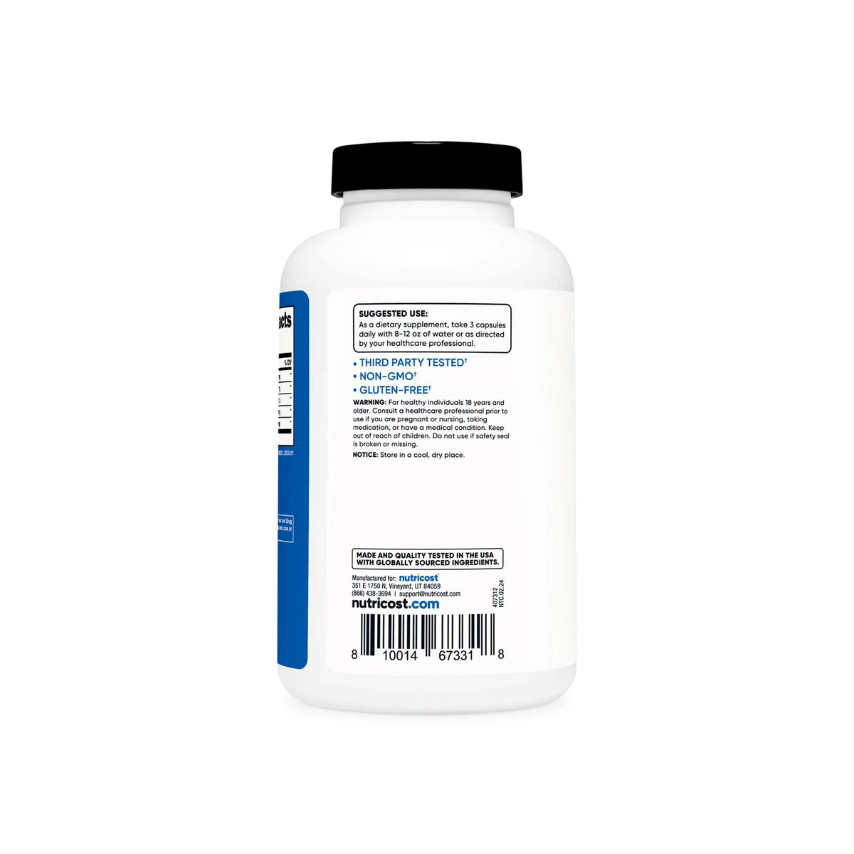 VITAMIN, CAP NITRIC OXIDE BOOSTER 750MG (180/BT 12BT/CS)