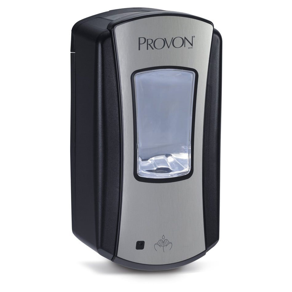 Provon� LTX-12� Soap Dispenser, 1200 mL-Soap Dispenser PROVON� LTX-12� Brushed Chrome / Black Plastic Touch Free 1200 mL Wall Mount