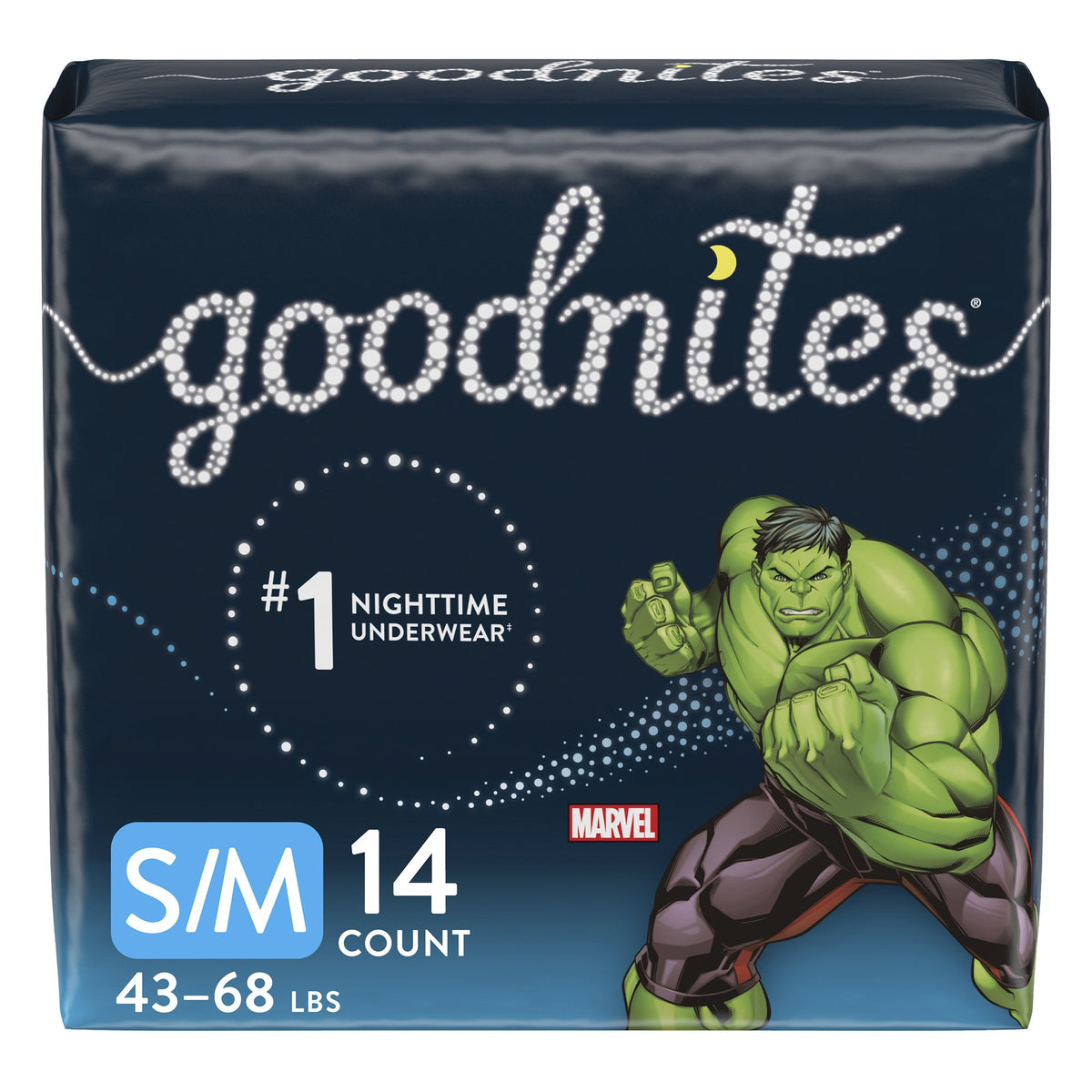 GoodNites Absorbent Underwear, Small / Medium-Male Youth Absorbent Underwear GoodNites Pull On with Tear Away Seams Small / Medium Disposable Heavy Absorbency