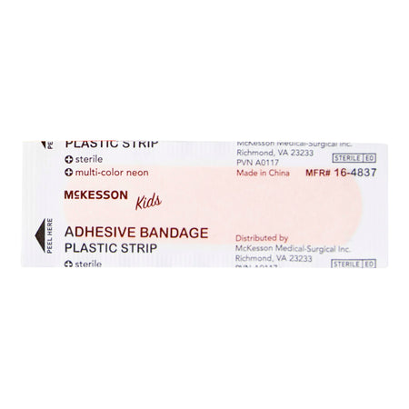 McKesson Kids™ Neon Adhesive Strip, 3/4 x 3 Inch - Wound Care>General Wound Care>Adhesive Bandages - McKesson Brand