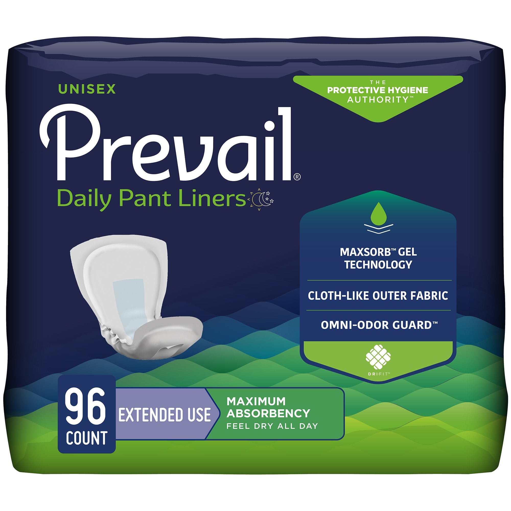 Prevail® Daily Pant Liners Moderate Absorbency Incontinence Liner, 28 Inches - Incontinence>Incontinence Liners and Pads -...