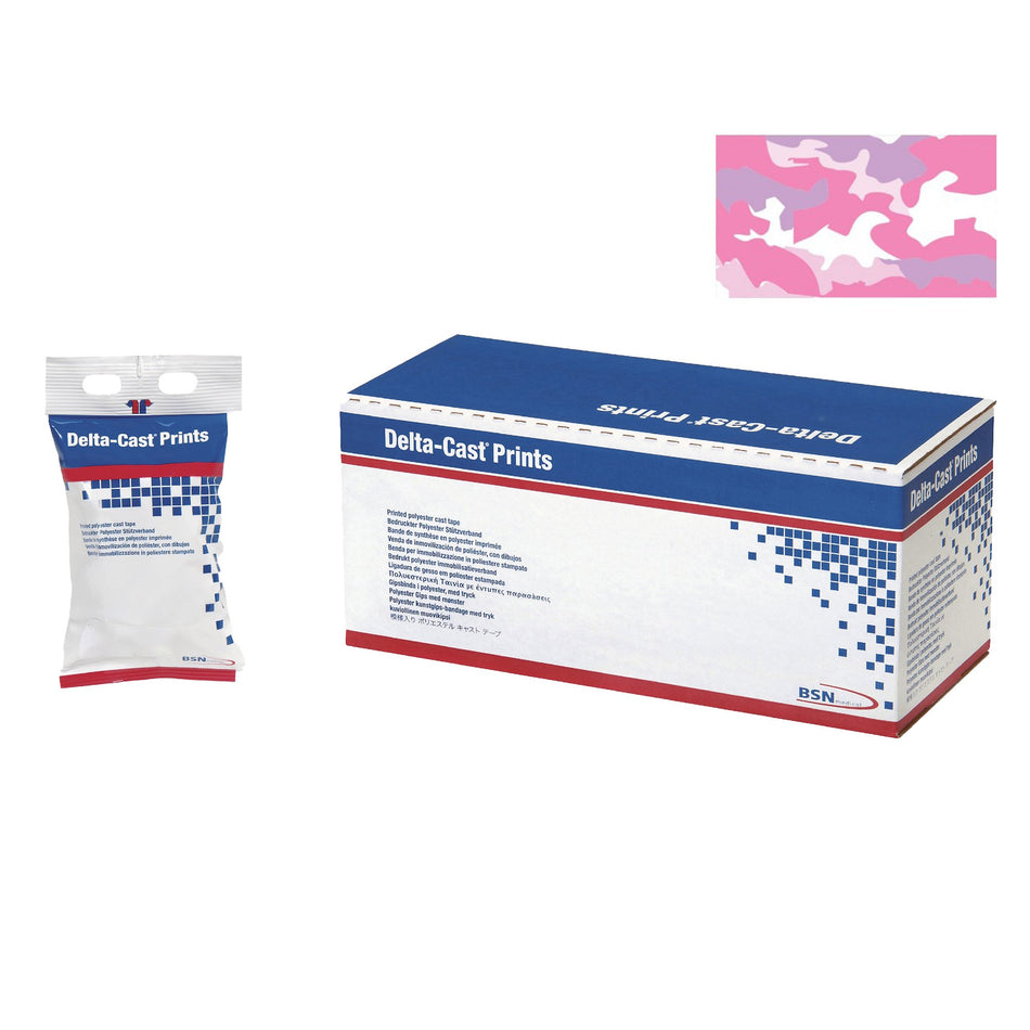 Delta-Cast Pink Camouflage Cast Tape, 2 Inch x 4 Yard-Cast Tape Delta-Cast Prints 2 Inch X 12 Foot Polyester Pink Camouflage