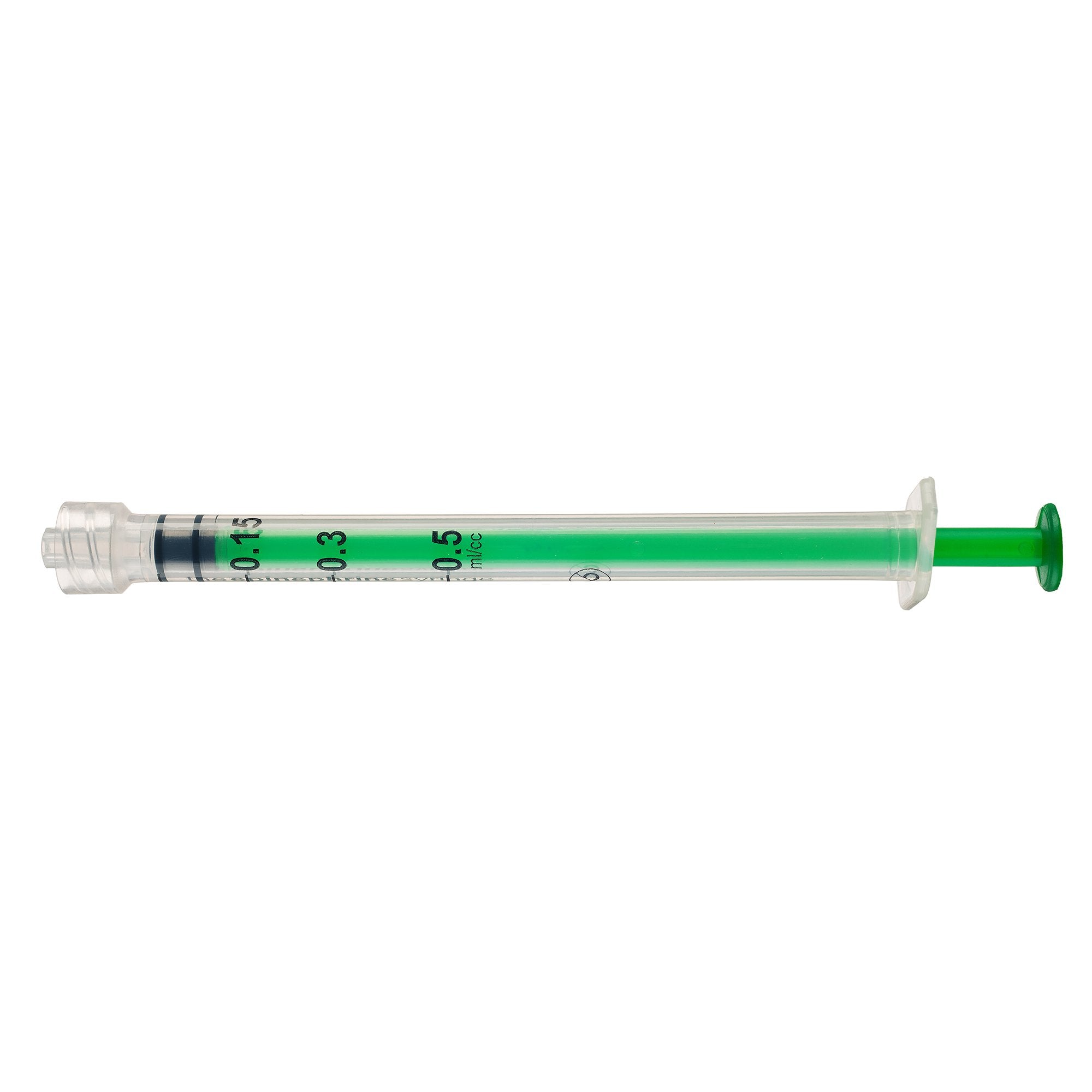 SnapMedical Epinephrine Syringe, 0.5 mL-Epinephrine Syringe SnapMedical 0.5 mL Luer Lock Tip Without Safety