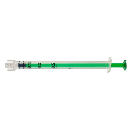SnapMedical Epinephrine Syringe, 0.5 mL-Epinephrine Syringe SnapMedical 0.5 mL Luer Lock Tip Without Safety