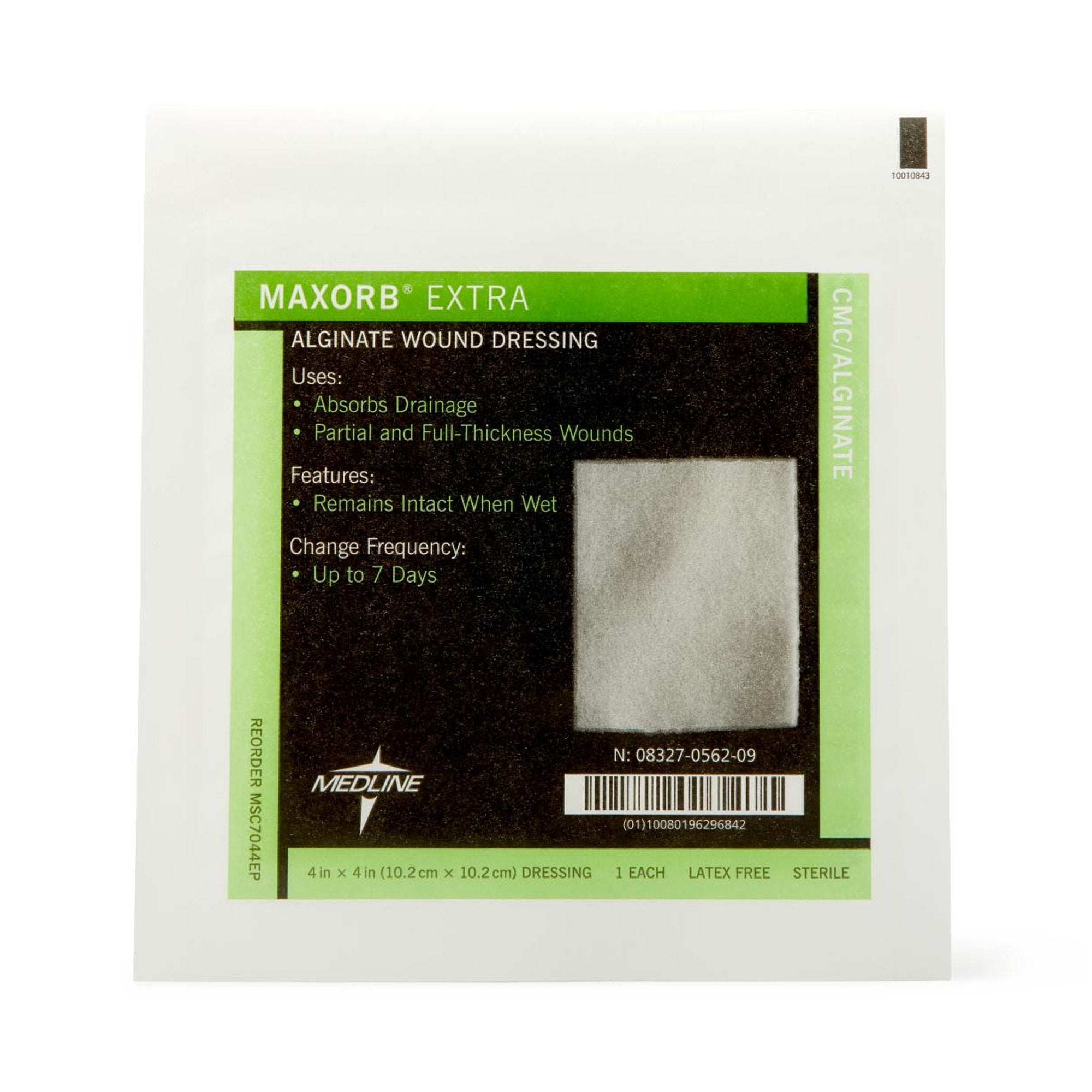 Maxorb Extra Calcium Alginate Dressing, 4 x 4 Inch-Alginate Dressing Maxorb Extra 4 X 4 Inch Square