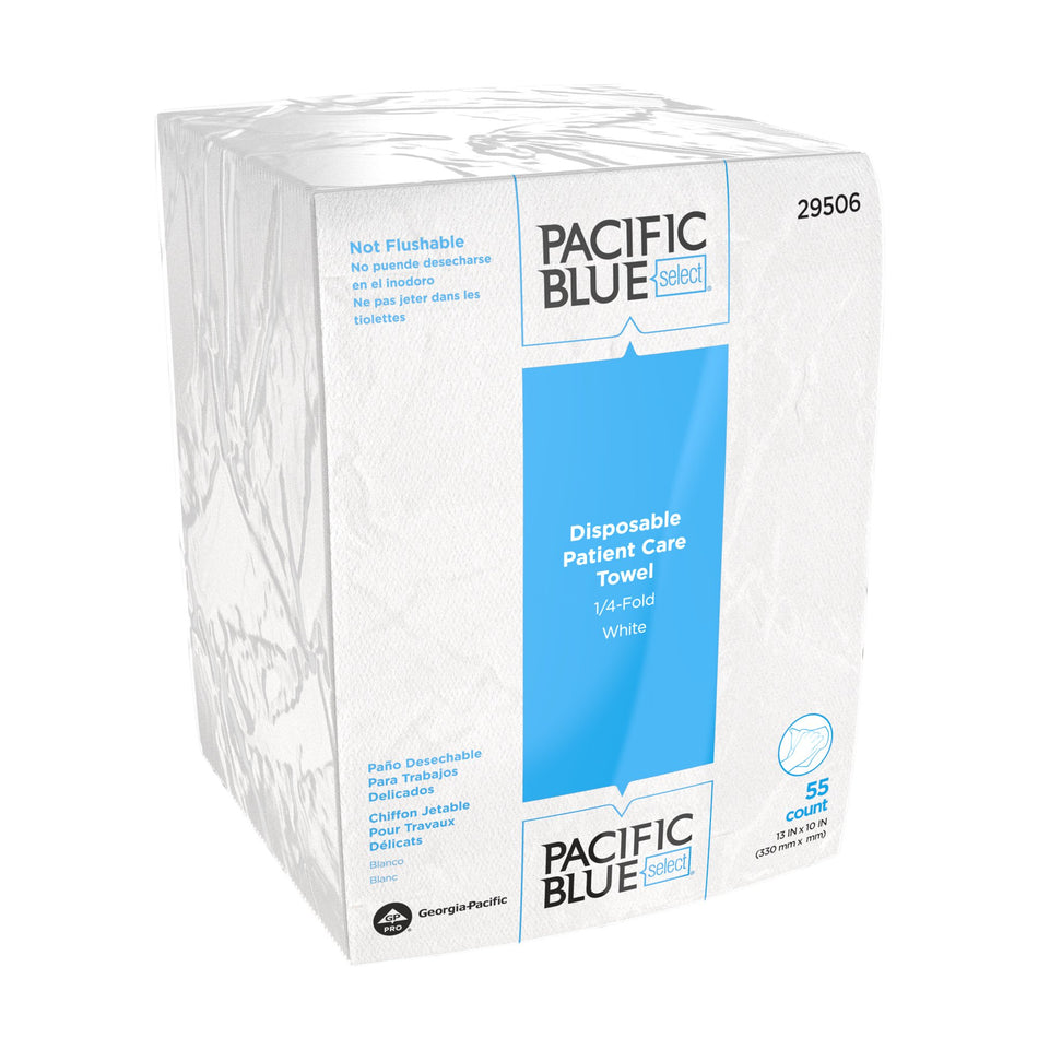 Pacific Blue Select Air-laid Bonded Cellulose Washcloth-Washcloth Pacific Blue Select 10 X 13 Inch White Disposable