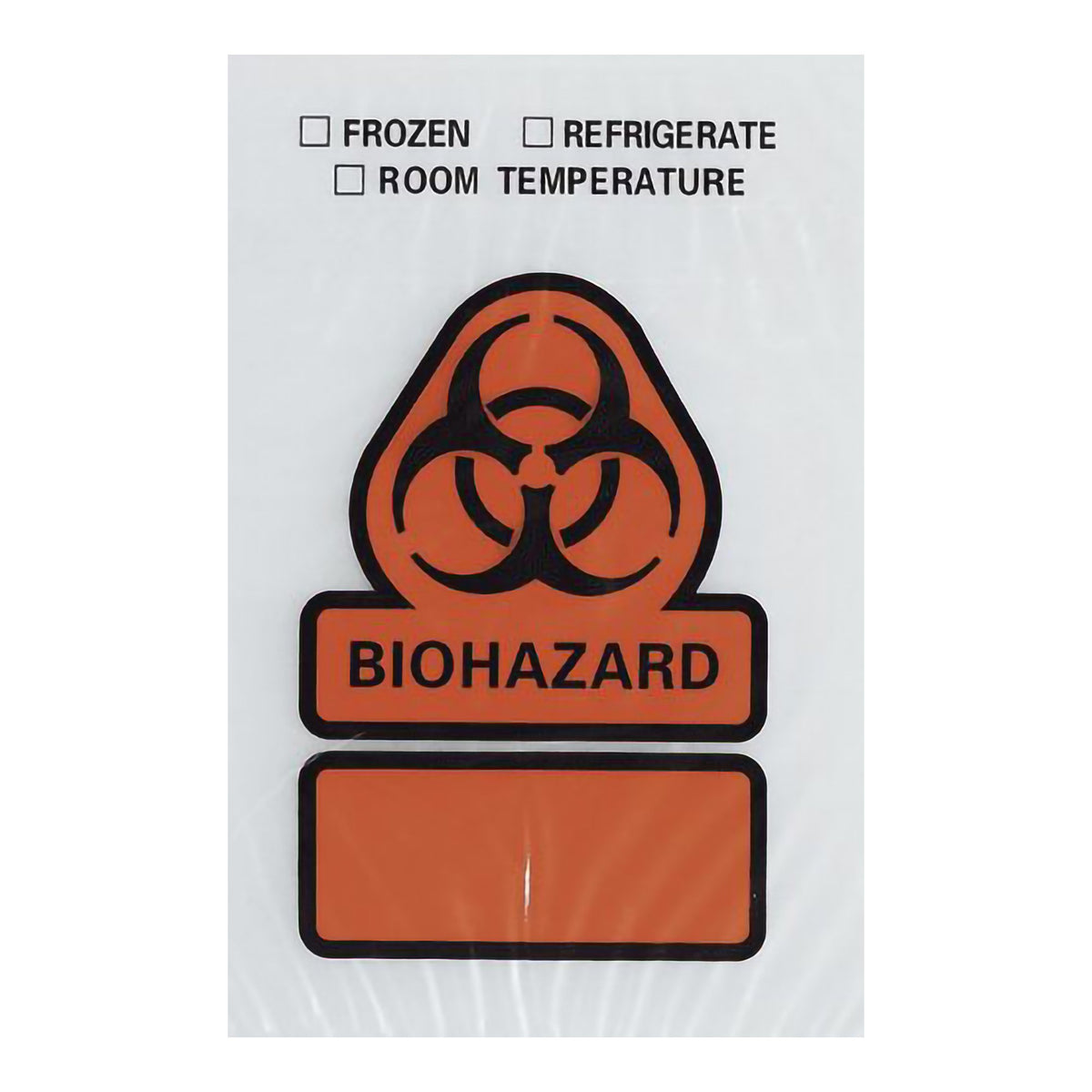 Specimen Transport Bag with Document Pouch, Zip Closure, 6 x 9 Inch-Specimen Transport Bag with Document Pouch 6 X 9 Inch Zip Closure Biohazard Symbol / Storage Instructions NonSterile