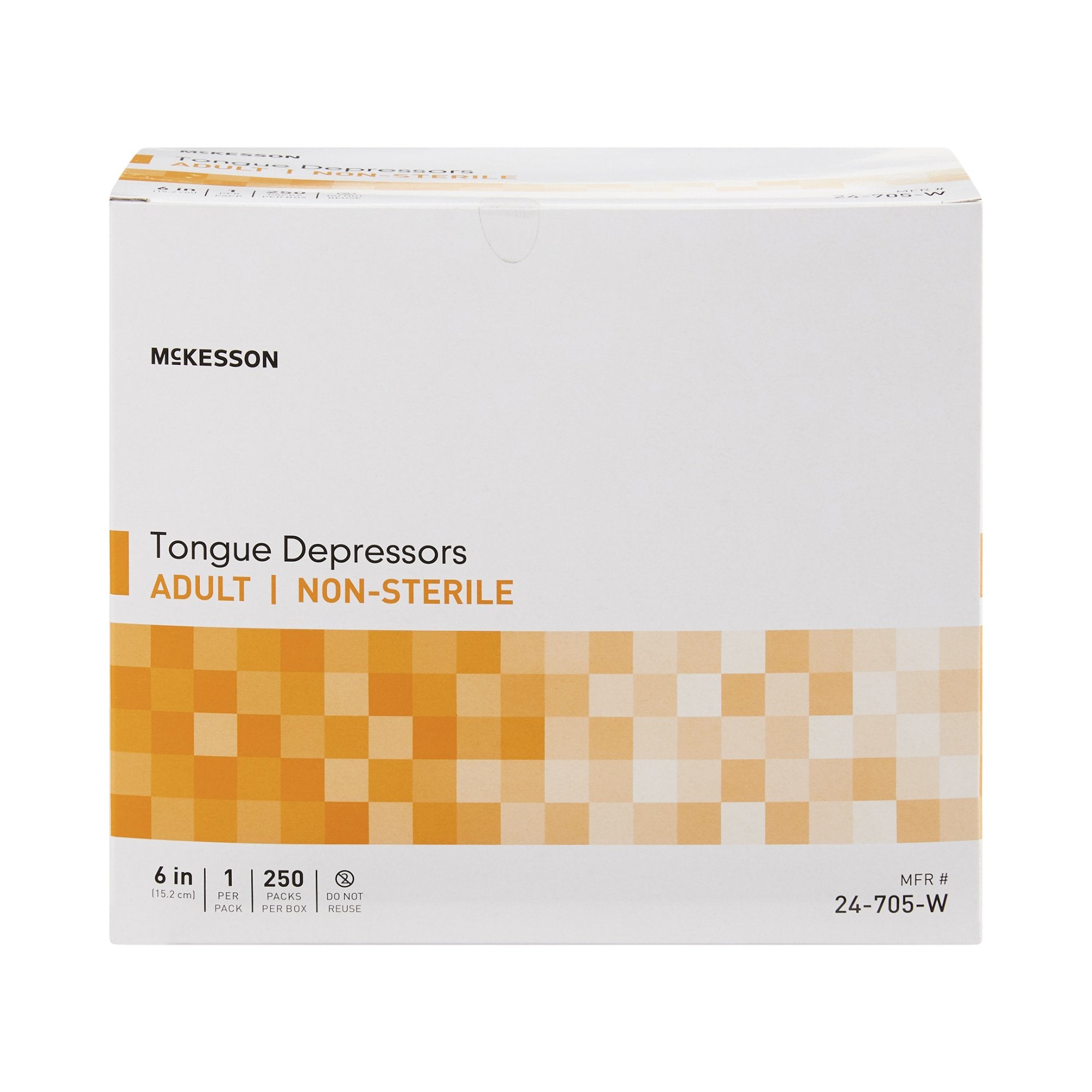 McKesson Tongue Depressor, Wood, 6 Inch-Tongue Depressor McKesson 6 Inch Length Wood Senior