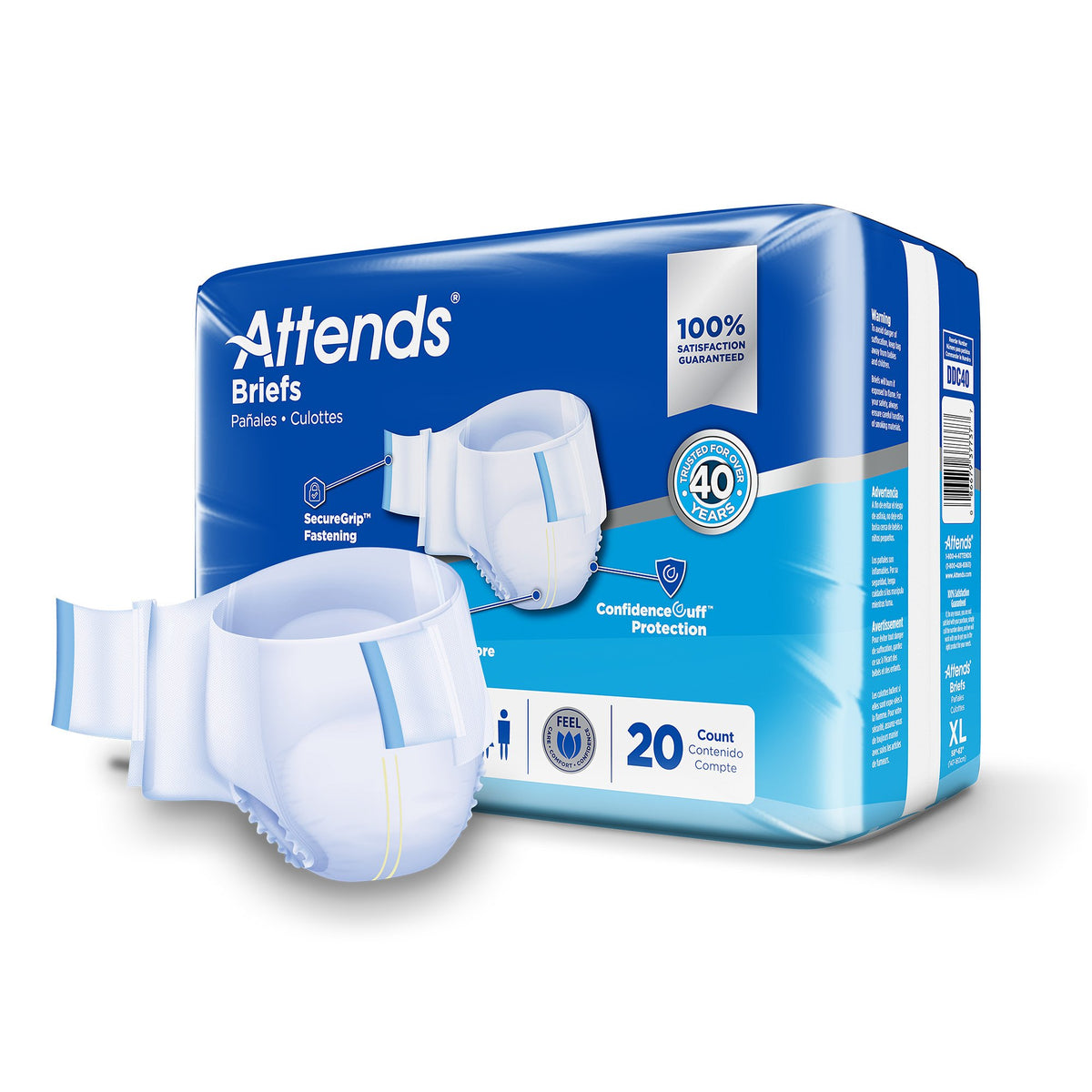 Attends® Advanced Briefs, X-Large - Incontinence>Adult Briefs and Protective Undergarments - Attends Healthcare Products