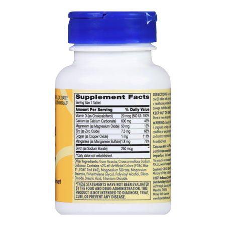 Foster & Thrive Calcium 600 mg + Vitamin D3 Plus Minerals Tablets-Joint Health Supplement Foster & Thrive Calcium / Vitamin D 600 mg Strength Tablet 60 per Bottle