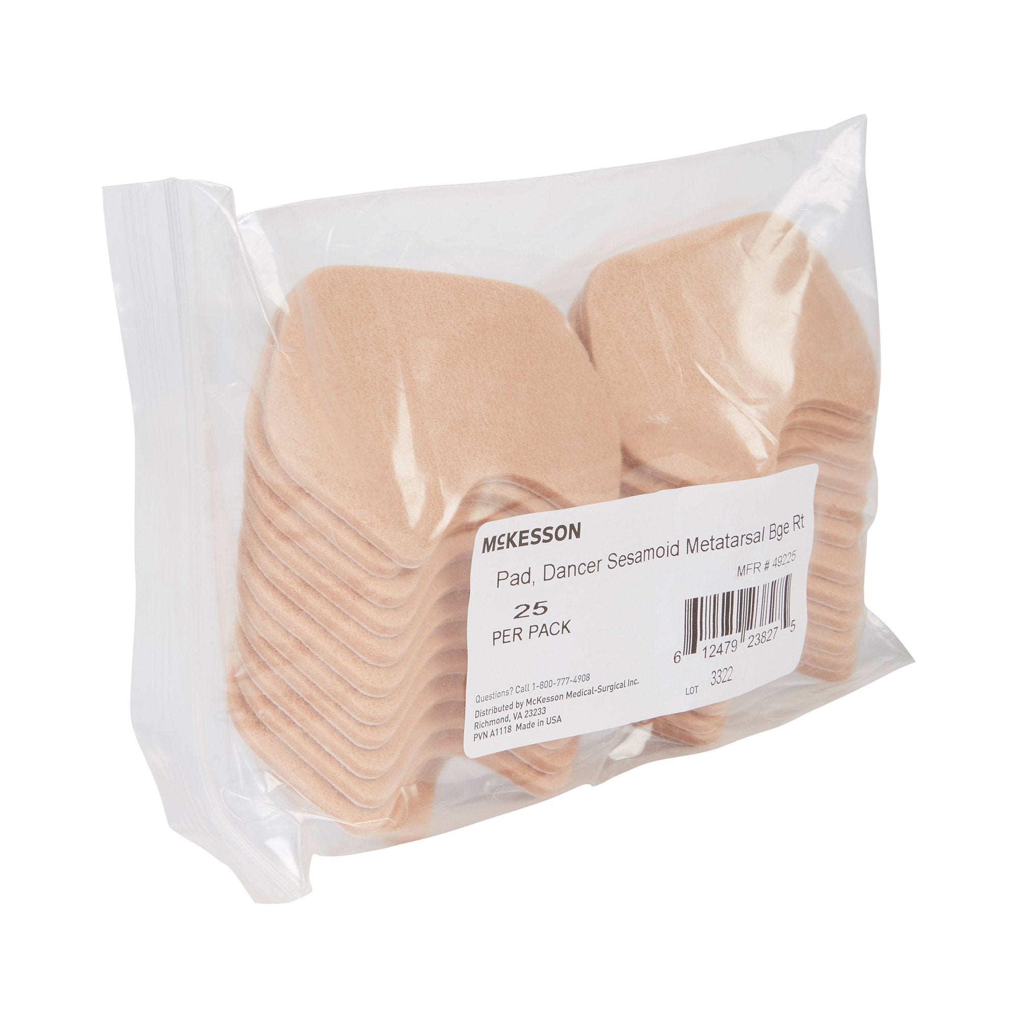 McKesson Dancer Sesamoid Pad for Right Feet - Orthopedic>Immobilizers, Splints and Supports>Lower Body>Ankle, Foot and Toe...