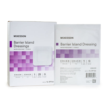 McKesson Composite Barrier Island Dressing, 6 x 6 Inch - Wound Care>Advanced Wound Care>Composite and Cover Dressings - Mc...