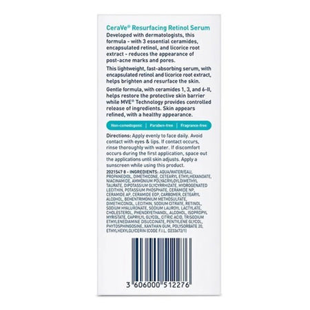 CeraVe® Resurfacing Encapsulated Retinol Serum, 1-ounce Bottle - Personal Hygiene>Skin Care>Astringents and Acne Medicatio...