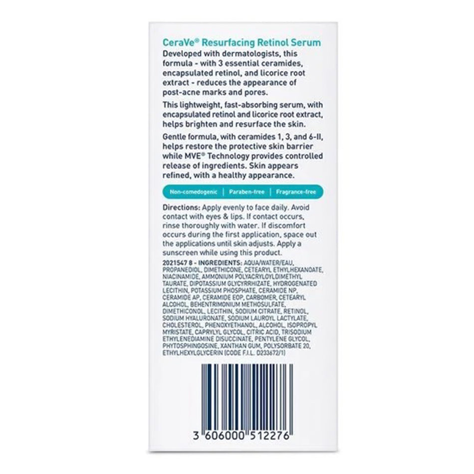 CeraVe® Resurfacing Encapsulated Retinol Serum, 1-ounce Bottle - Personal Hygiene>Skin Care>Astringents and Acne Medicatio...