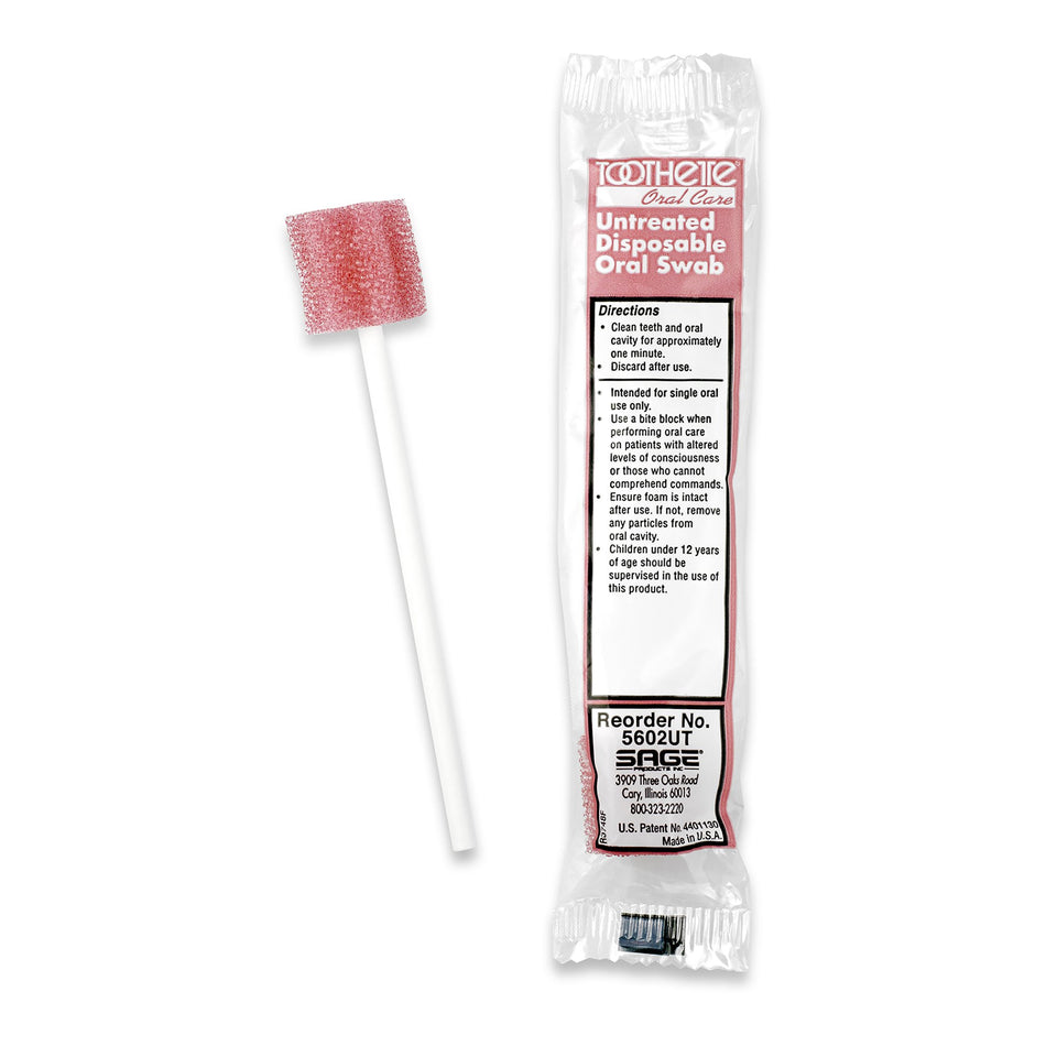Toothette Oral Swabstick-Oral Swab Toothette Untreated Foam Tip 1 per Pack