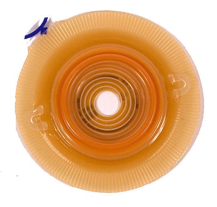 Assura Colostomy Barrier With -1 Inch Stoma Opening-"Ostomy Barrier Assura Trim to Fit, Standard Wear Pectin Based Adhesive 60 mm Flange Blue Code System Synthetic Resin 3/4 to 1-3/4 Inch Opening"