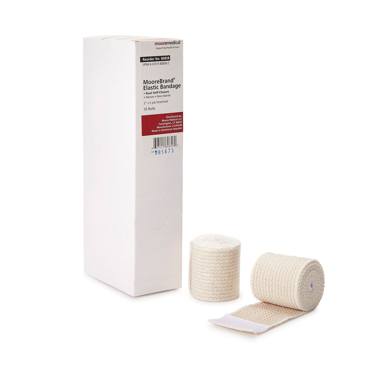 MooreBrand® Elastic Bandage, 2 Inch x 4-1/2 Yard - Wound Care>General Wound Care>Compression Bandages - McKesson Brand