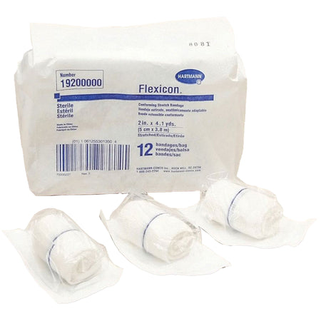Flexicon Sterile Conforming Bandage, 2 Inch x 4-1/10 Yard, 1-Ply-Conforming Bandage Flexicon 2 Inch X 4-1/10 Yard 1-Ply Sterile 1 per Pack