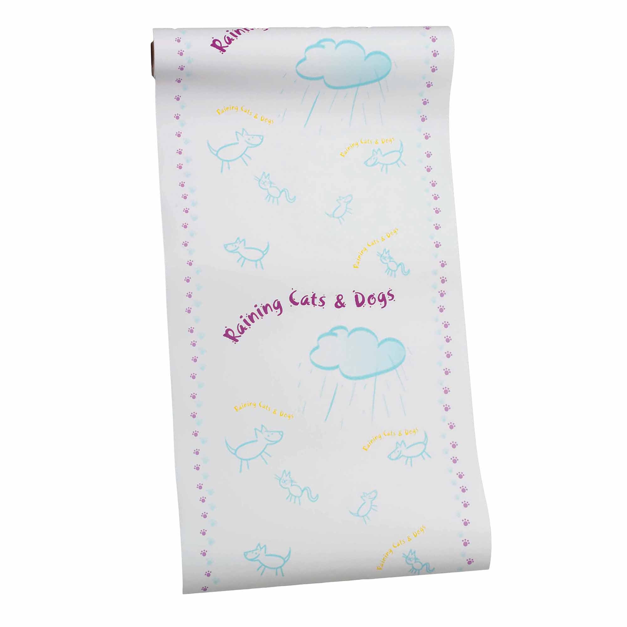 Tidi Crepe Table Paper, 18 Inch x 125 Foot, Print (Cats and Dogs)-Table Paper Tidi Choice 18 Inch Width 125 Foot Length Print (Cats and Dogs) Crepe
