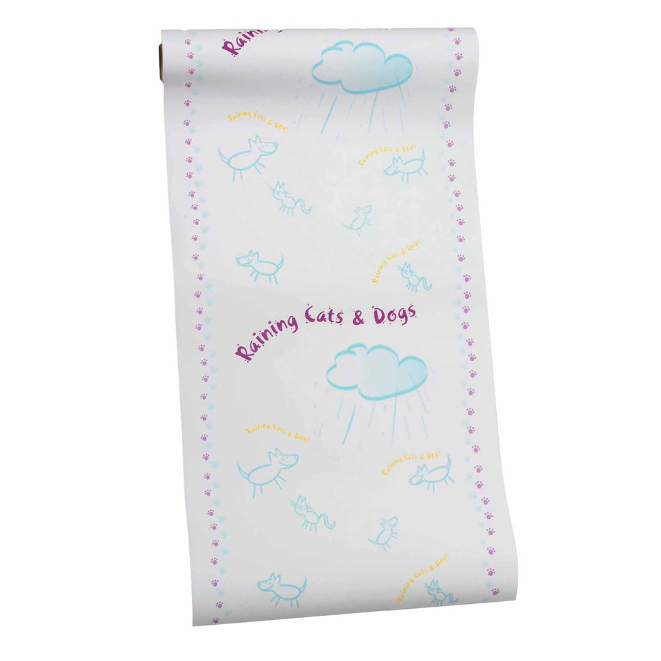 Tidi Crepe Table Paper, 18 Inch x 125 Foot, Print (Cats and Dogs)-Table Paper Tidi Choice 18 Inch Width 125 Foot Length Print (Cats and Dogs) Crepe