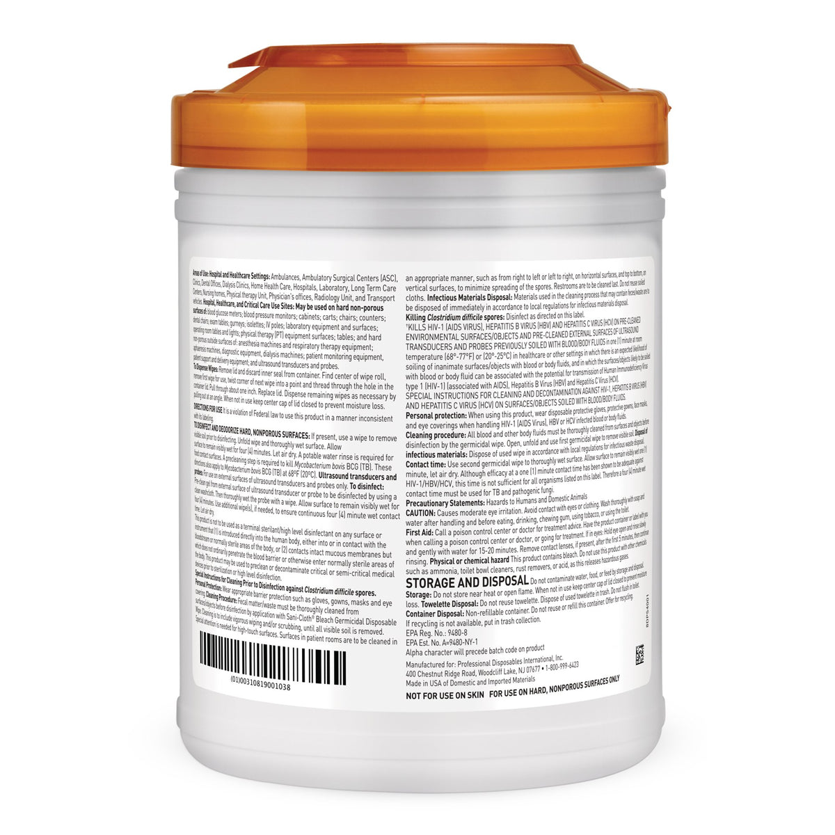 Sani-Cloth Surface Disinfectant Cleaner Bleach Wipe, 75 Wipes per Canister-Sani-Cloth Bleach Surface Disinfectant Cleaner Premoistened Germicidal Manual Pull Wipe 75 Count Canister Chlorine Scent NonSterile