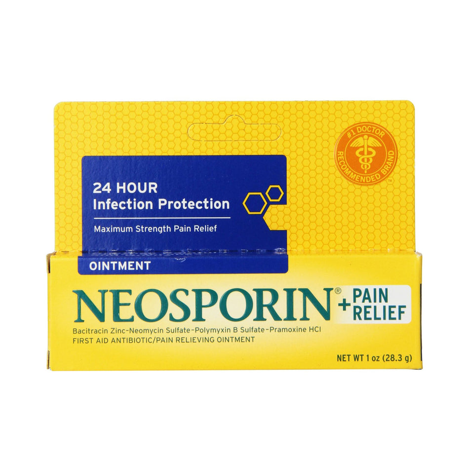 Neosporin + Pain Relief First Aid Antibiotic with Pain Relief Ointment, 1-ounce tube-First Aid Antibiotic with Pain Relief Neosporin + Pain Relief Ointment 1 oz. Tube