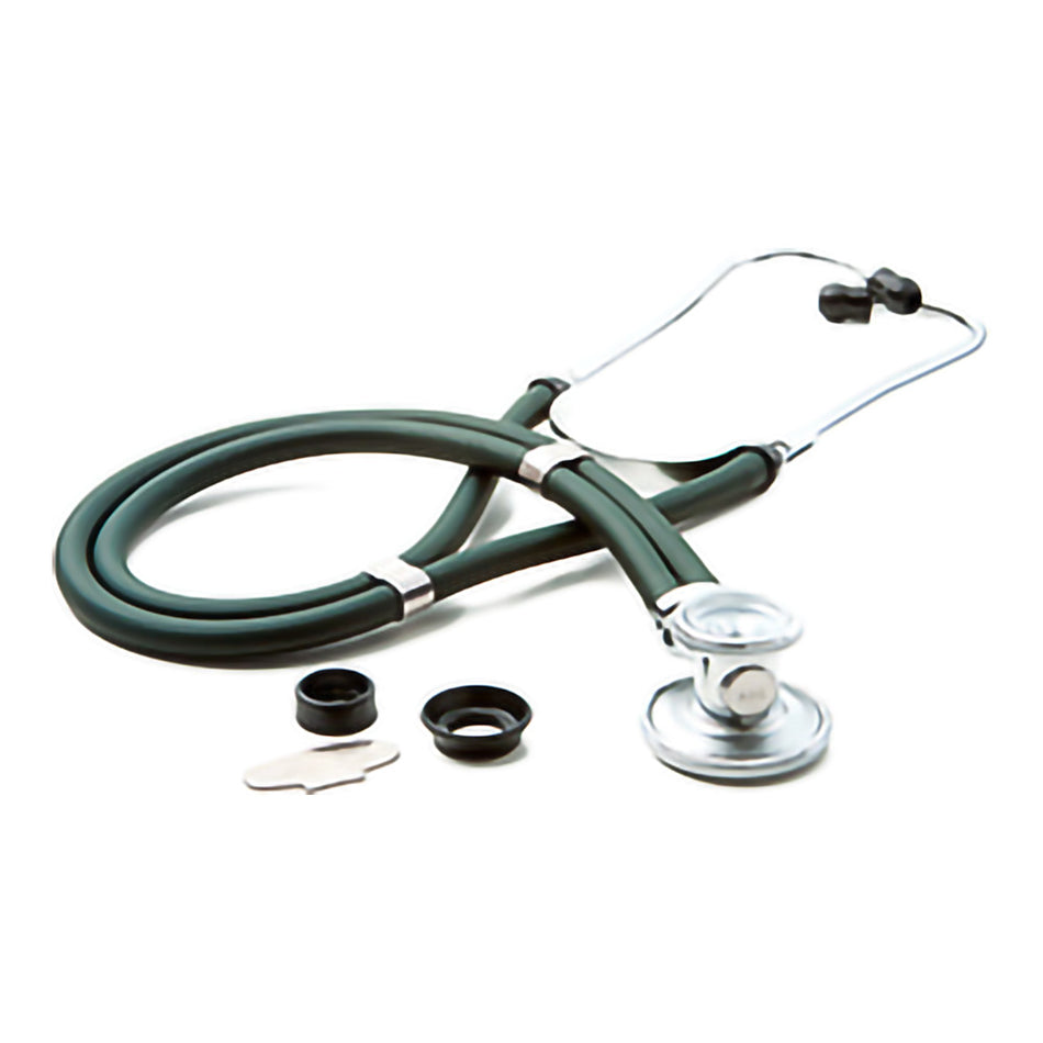 McKesson Sprague-Rappaport Stethoscope, 22 in., Green-Sprague Stethoscope McKesson Green 2-Tube 22 Inch Tube Double Sided Chestpiece