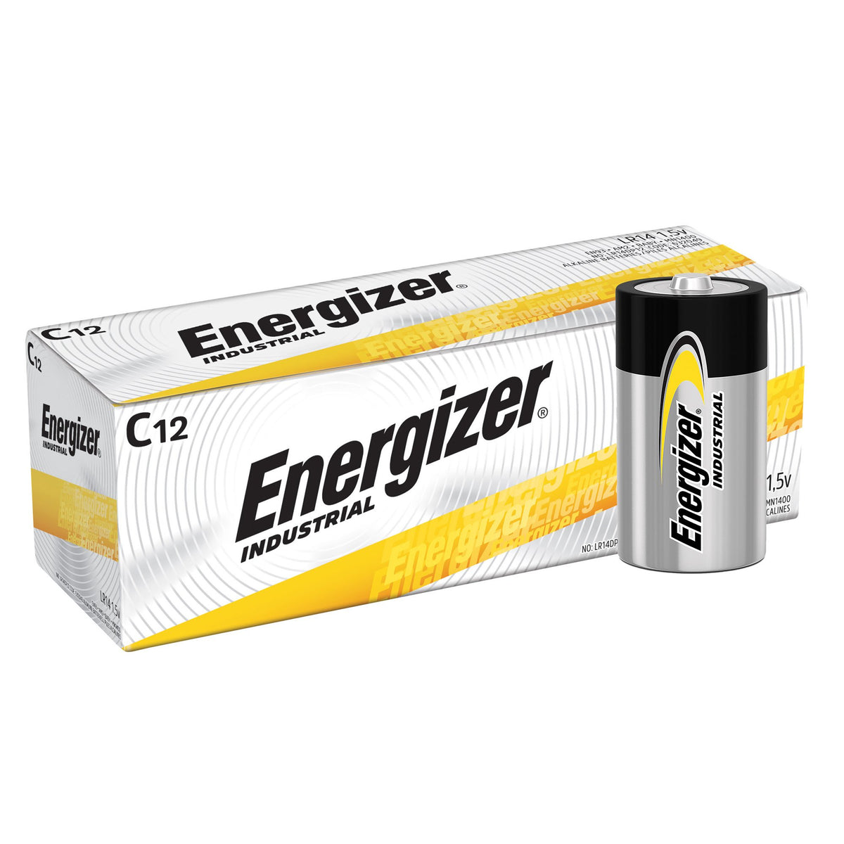 Energizer Industrial Alkaline Battery, C-Alkaline Battery Energizer C Cell 1.5V Disposable