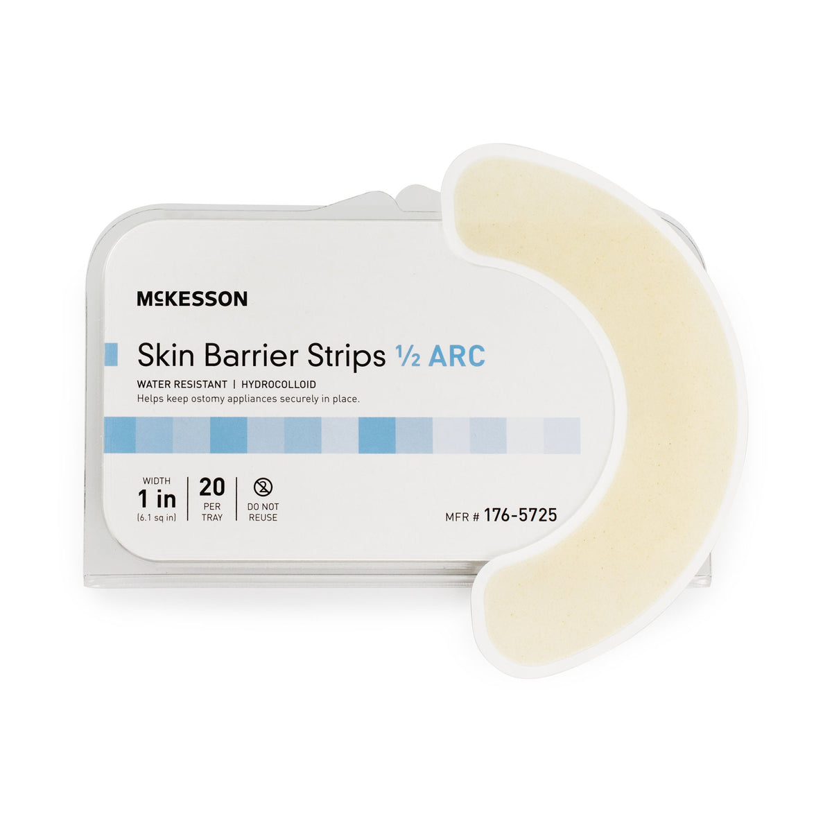 McKesson Skin Barrier Half-Arc Strip - Ostomy>Ostomy Accessories - McKesson Brand