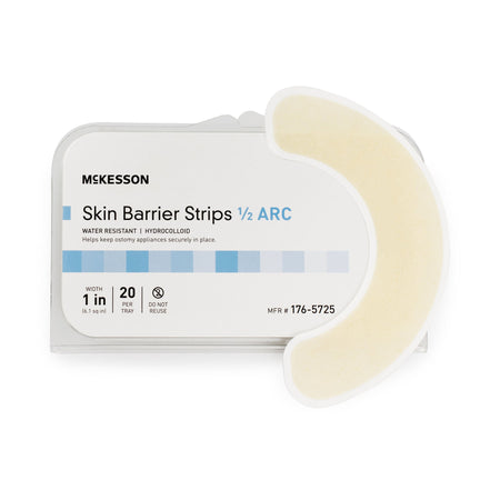McKesson Skin Barrier Half-Arc Strip - Ostomy>Ostomy Accessories - McKesson Brand