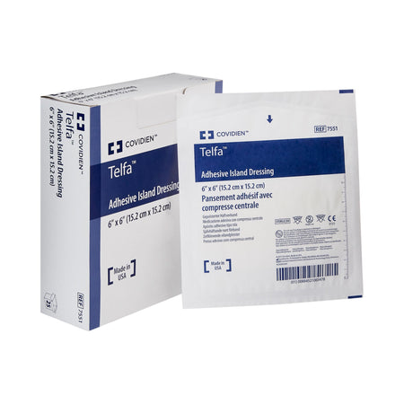 Telfa Island Dressing, 6 x 6 Inch-Island Dressing Telfa 6 X 6 Inch Square Sterile
