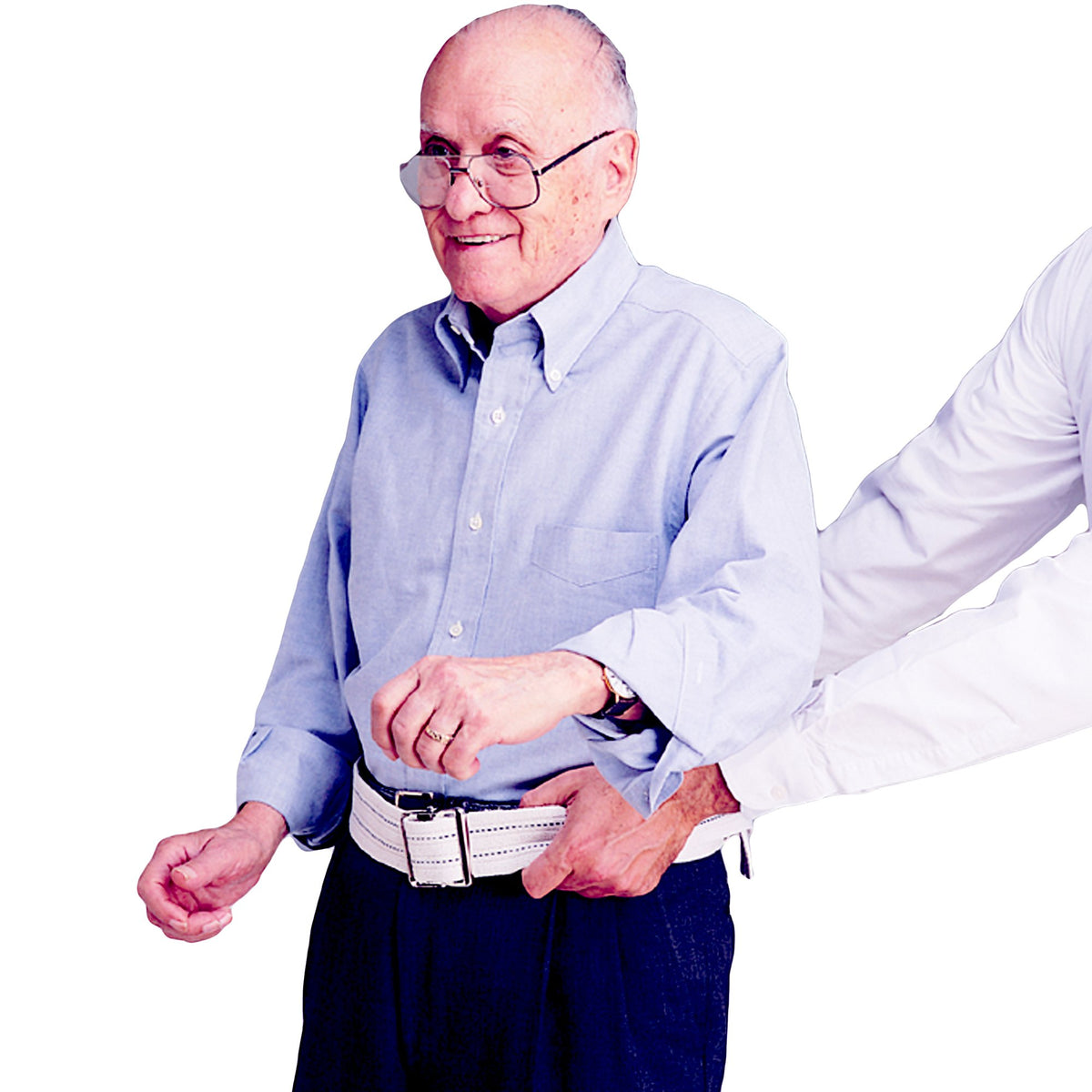 SkiL-Care� Heavy-Duty Gait Belt with Metal Buckle, Pinstripe, 72 Inch-Gait Belt SkiL-Care� 72 Inch Length Pinstripe Cotton