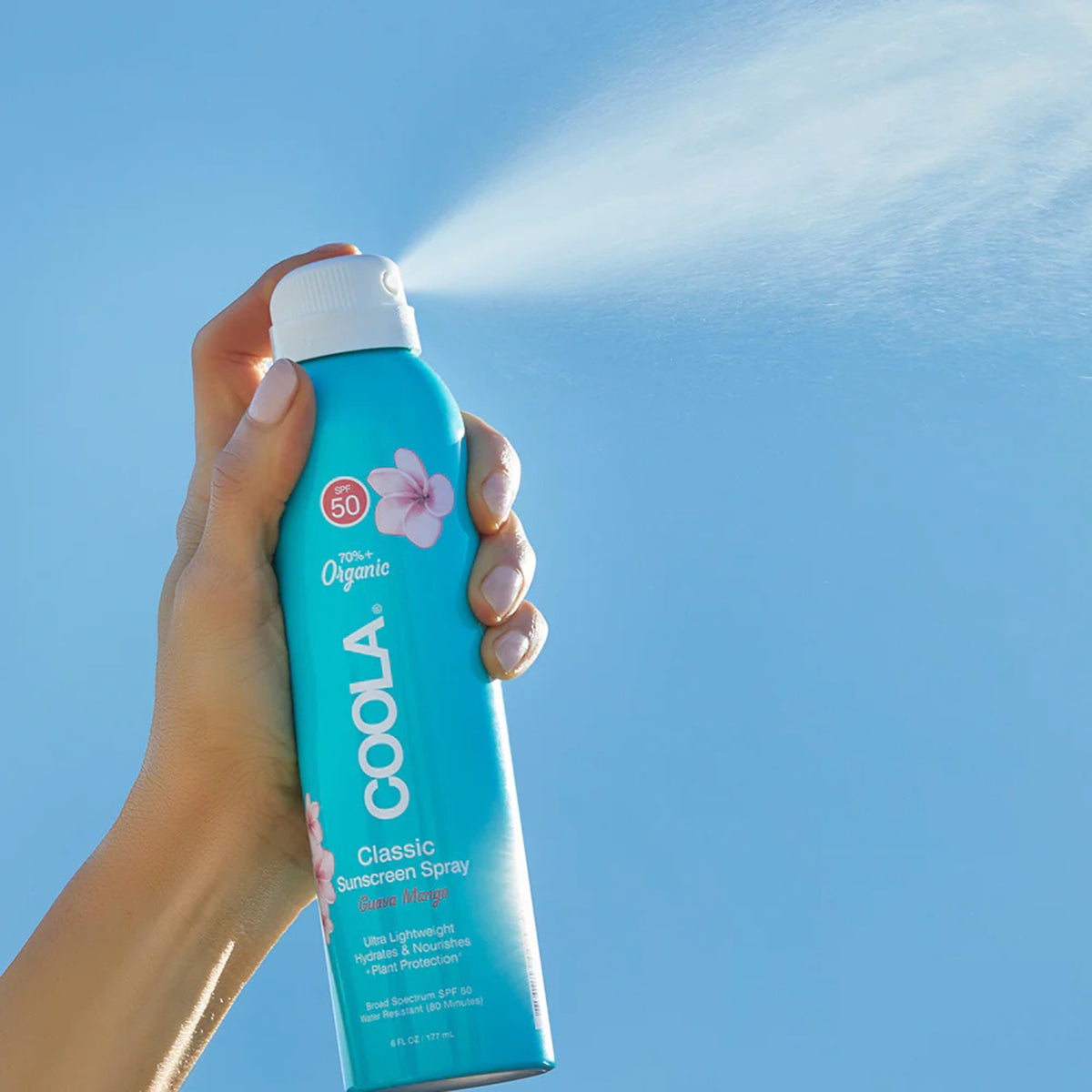 Coola® Classic Body Sunscreen Spray SPF 50 Guava Mano Scent, 6-ounce Aerosol Can - Personal Hygiene>Skin Care>Sunscreens -...