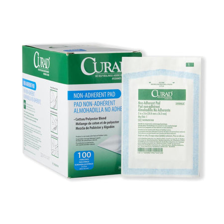 Curad Nonadherent Dressing, 2 x 3 Inch-Non-Adherent Dressing Curad 2 X 3 Inch Sterile 100 per Pack