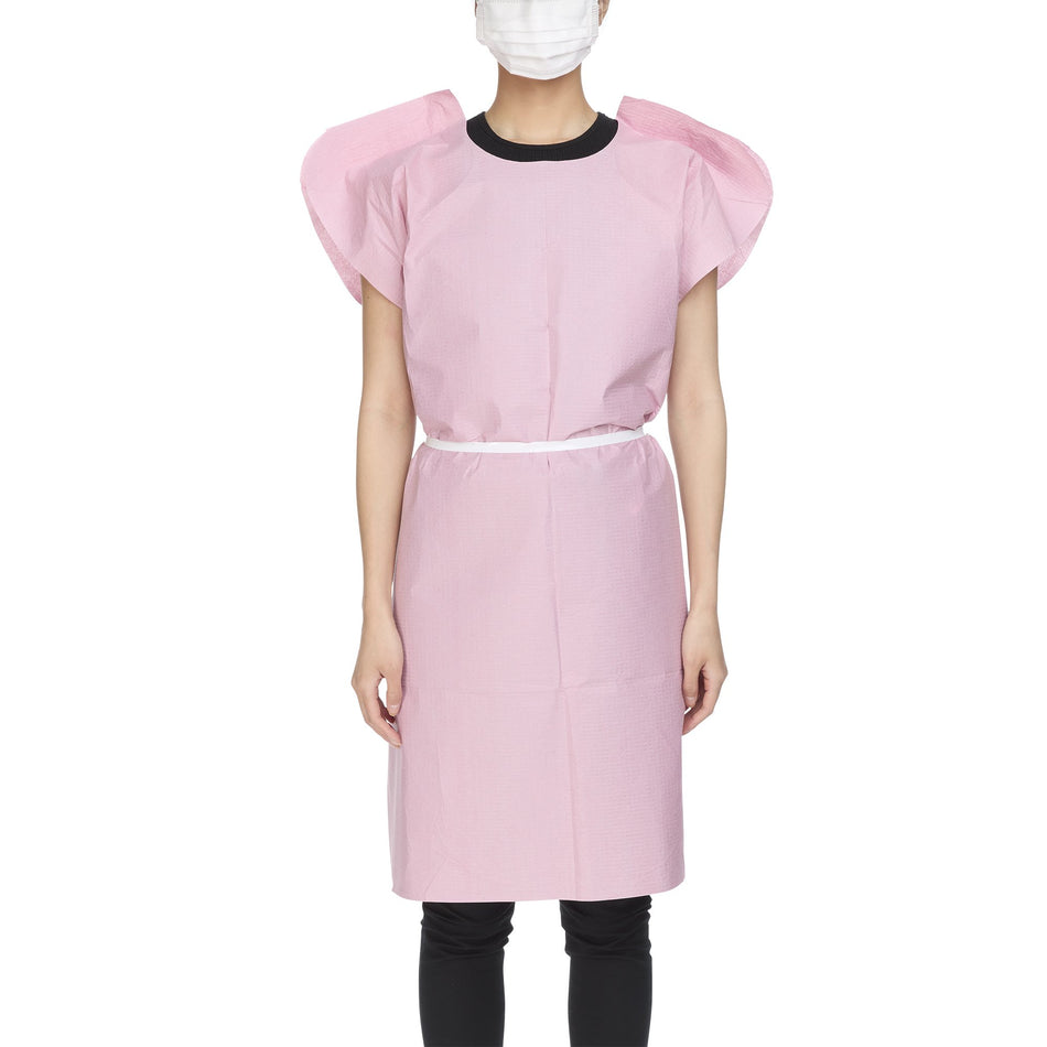 McKesson Exam Gown, Large, Mauve-Patient Exam Gown McKesson One Size Fits Most Mauve Disposable
