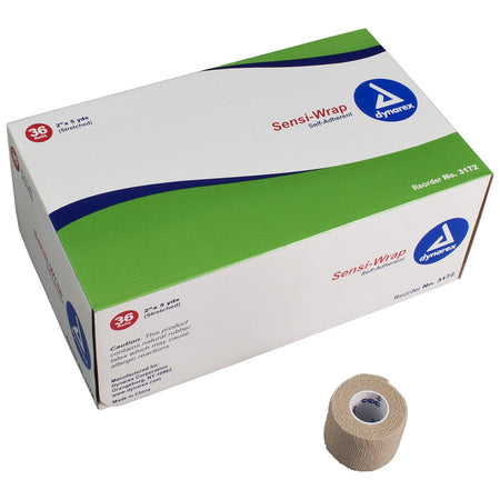 Sensi-Wrap Self-adherent Closure Cohesive Bandage, 2 Inch x 5 Yard-Cohesive Bandage Sensi-Wrap 2 Inch X 5 Yard Self-Adherent Closure Tan NonSterile Standard Compression