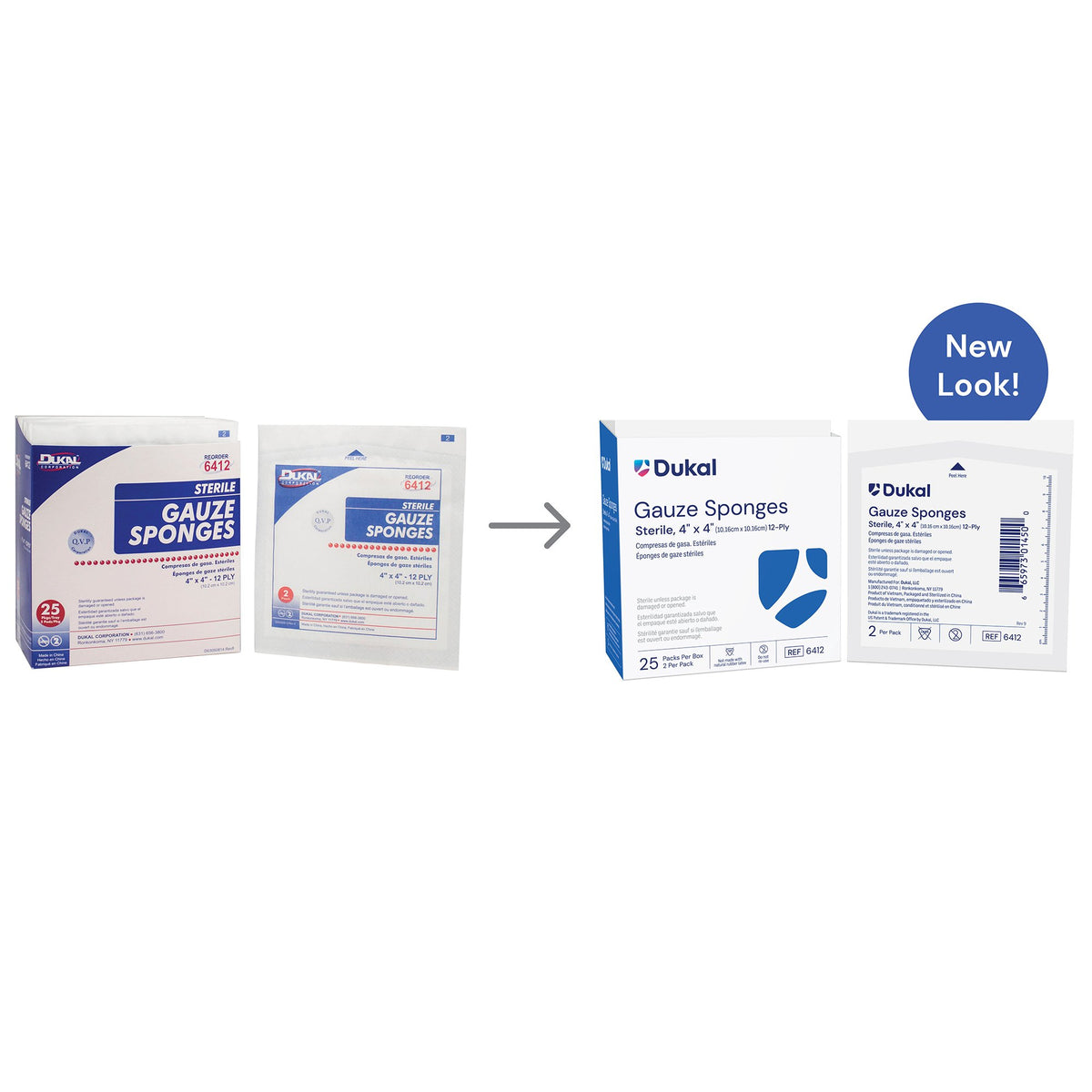 Dukal Sterile Gauze Sponge, 4 x 4 Inch, 12-Ply-Gauze Sponge Dukal 4 X 4 Inch 12-Ply Sterile 2 per Pack