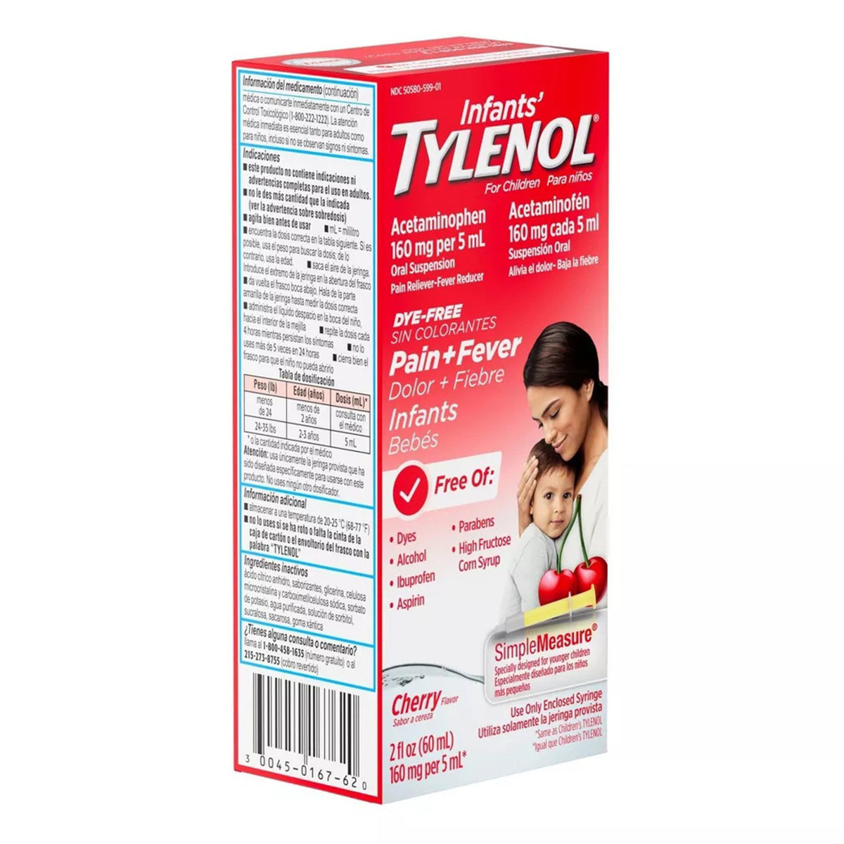 Infants' Tylenol Acetaminophen Children's Pain Relief-Children's Pain Relief Tylenol 160 mg / 5 mL Strength Acetaminophen Oral Suspension 2 oz.