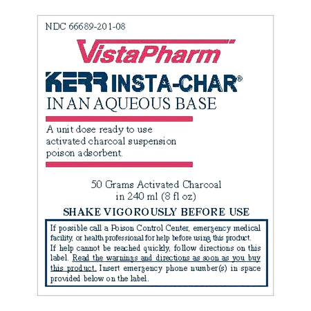 Kerr Insta-Char Activated Charcoal Poison Absorbent-Poison Absorbent Kerr Insta-Char 50 Gram / 240 mL Strength Oral Suspension 8 oz.