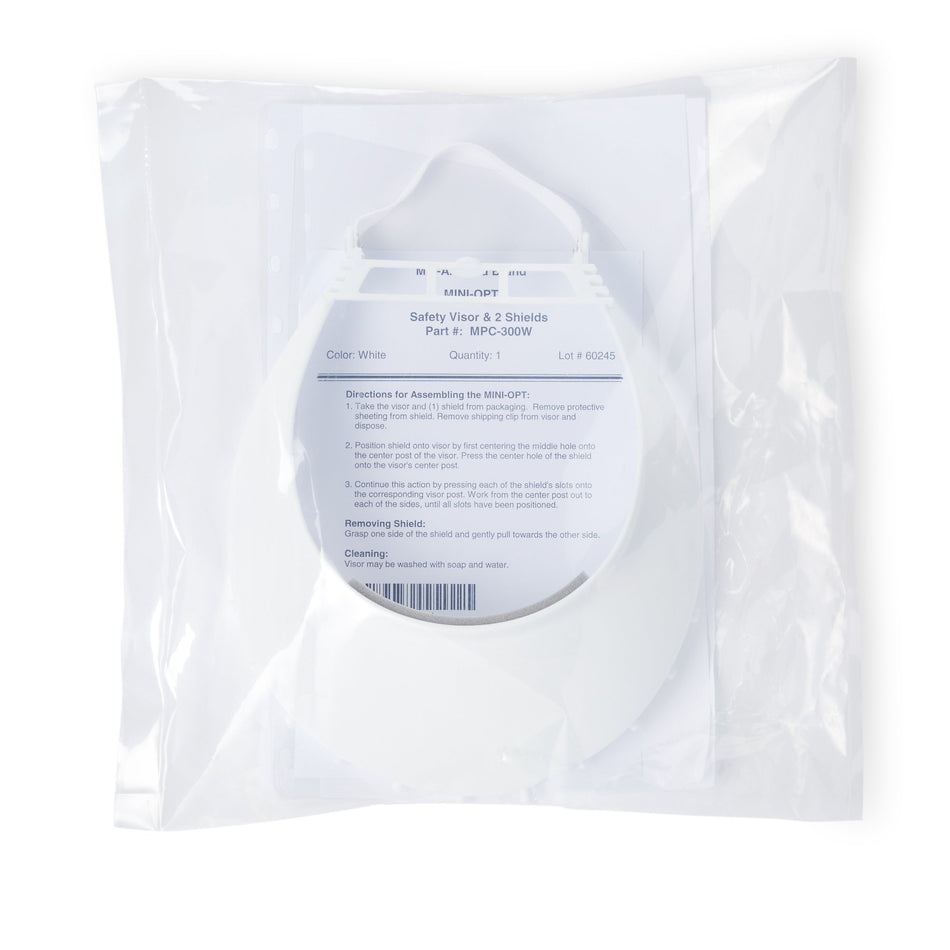Molded Products Visor Set-Face Shield Kit One Size Fits Most Full Length Anti-fog Reusable NonSterile