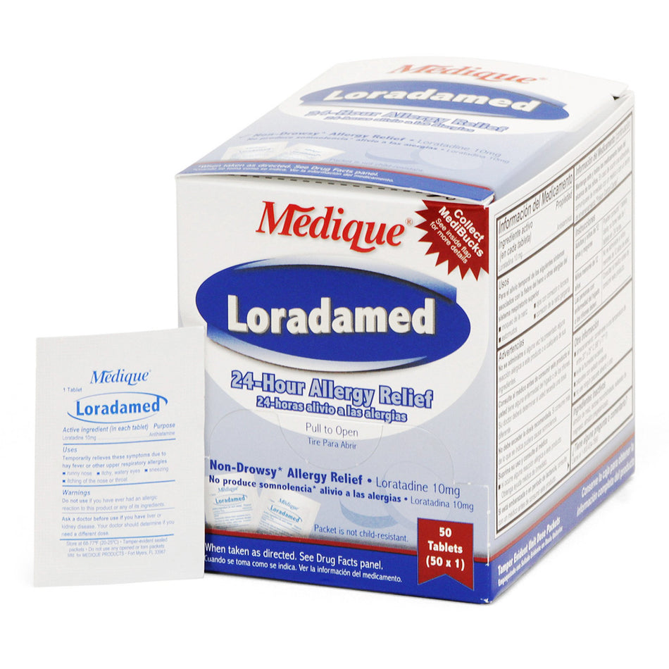 Loradamed Loratadine Allergy Relief-Allergy Relief Loradamed 10 mg Strength Tablet 1 per Box