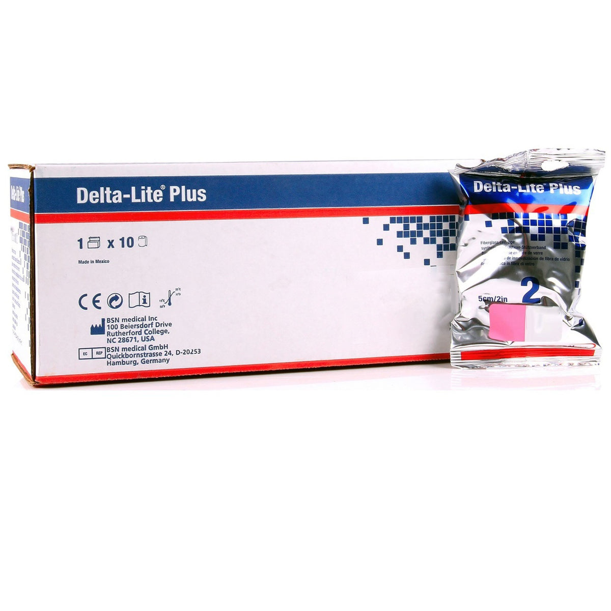 Delta-Lite Plus Pink Cast Tape, 2 Inch x 4 Yard-Cast Tape Delta-Lite Plus 2 Inch X 12 Foot Fiberglass / Resin Pink