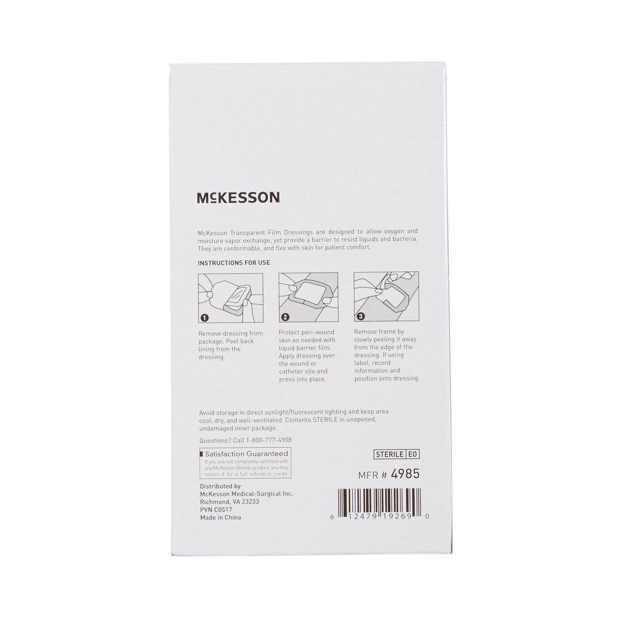 McKesson Octagonal Sterile Dressing with Frame-Style Delivery, 2-3/8 x 2-3/4 Inch, Transparent-Transparent Film Dressing McKesson 2-3/8 X 2-3/4 Inch Frame Style Delivery Octagon Sterile