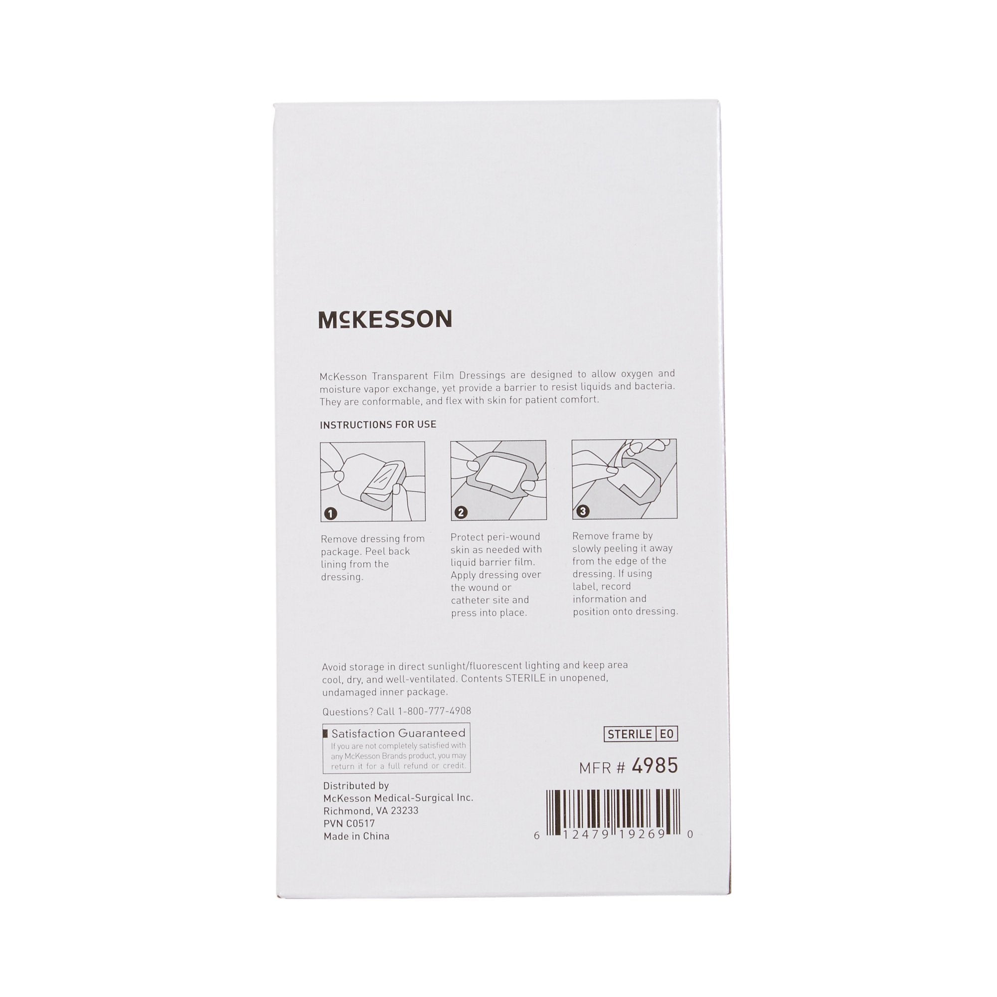 McKesson Octagonal Sterile Dressing with Frame-Style Delivery, 2-3/8 x 2-3/4 Inch, Transparent-Transparent Film Dressing McKesson 2-3/8 X 2-3/4 Inch Frame Style Delivery Octagon Sterile